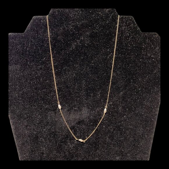 Necklace Fresh Water Pearl 15.25” Gold Tone Women - Picture 2 of 6